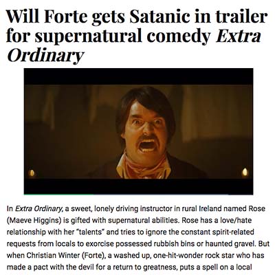 Will Forte gets Satanic in trailer for supernatural comedy Extra Ordinary